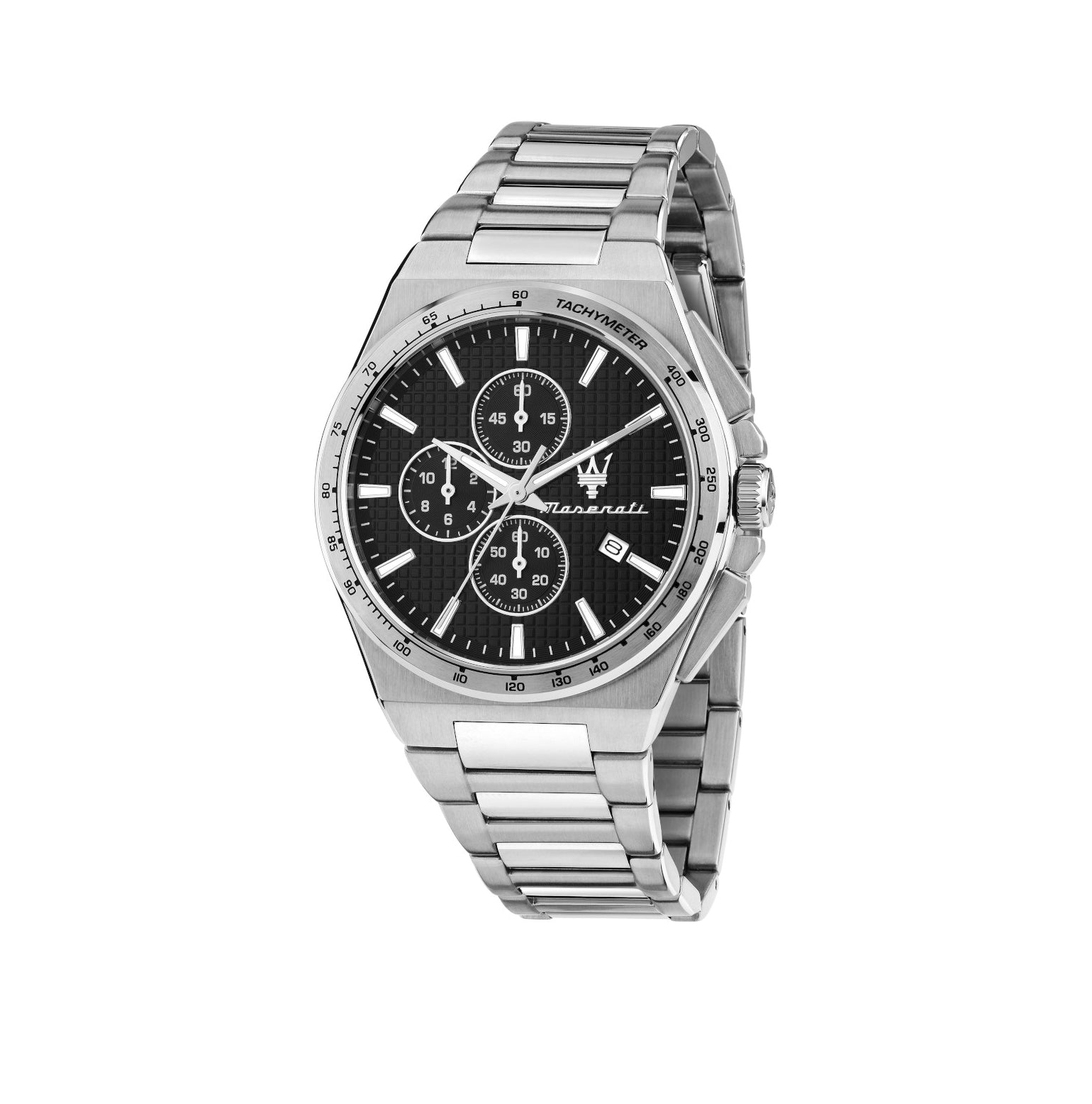 Orologio Uomo Maserati Acciaio Lucido Quarzo nero crono Data R8873653004