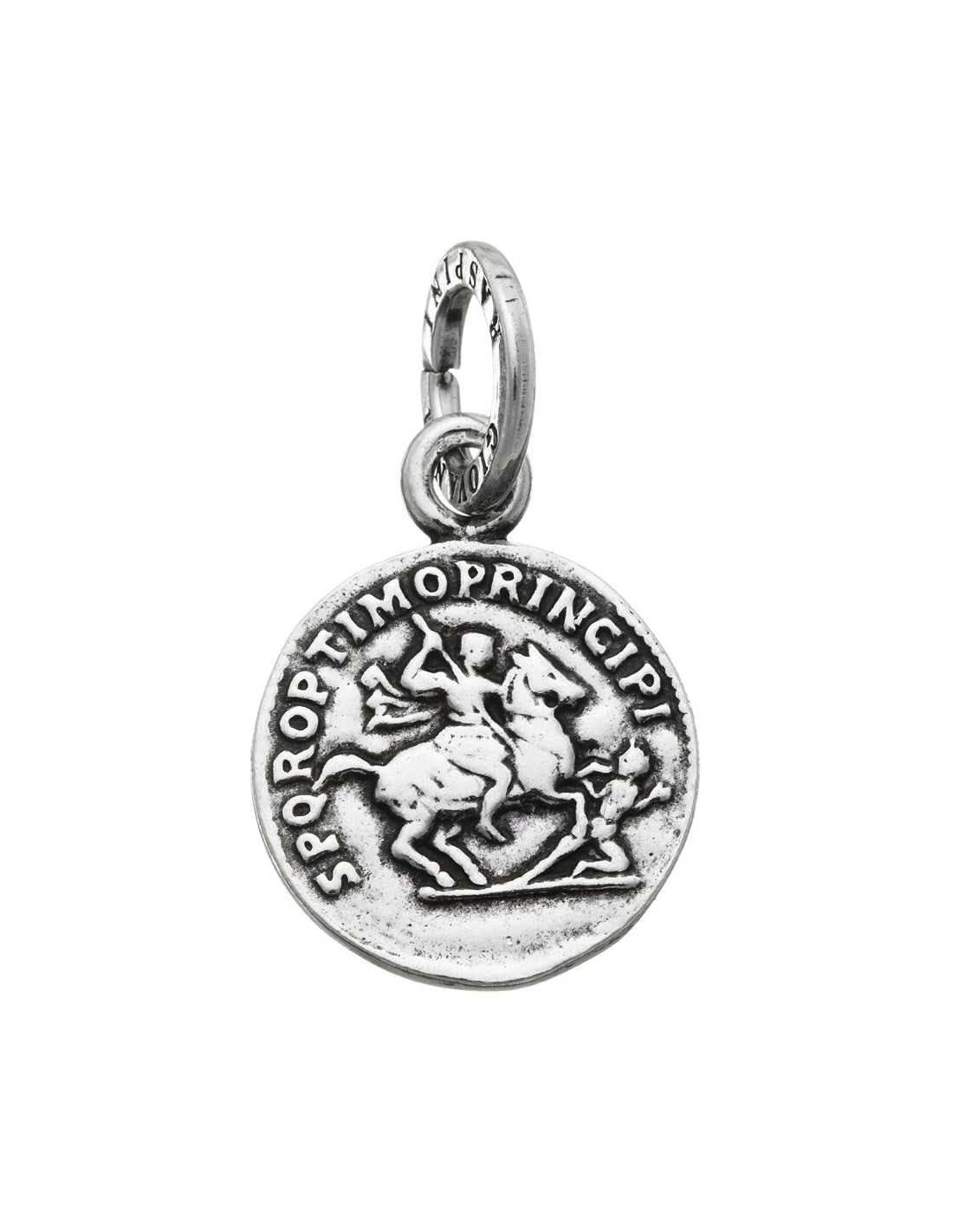 Charm Unisex Giovanni Raspini Argento 925 Moneta Imperatore Piccola Fatta A Mano 06900