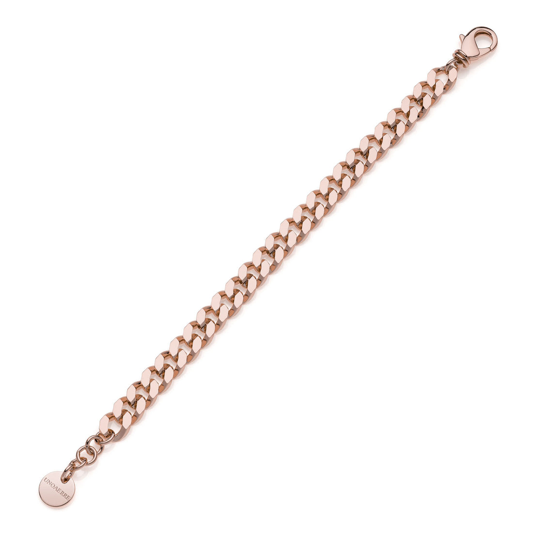 Bracciale Donna Unoaerre Bronzo Rosè Maglia Groumette Schiacciata Lucida 540221