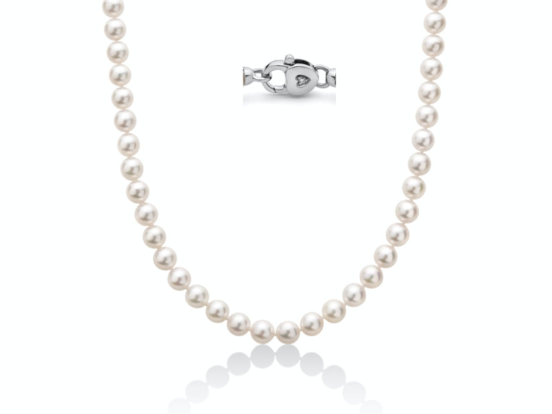 Collana Donna Miluna Perle akoya Con  diamante sulla chiusura PCL6282