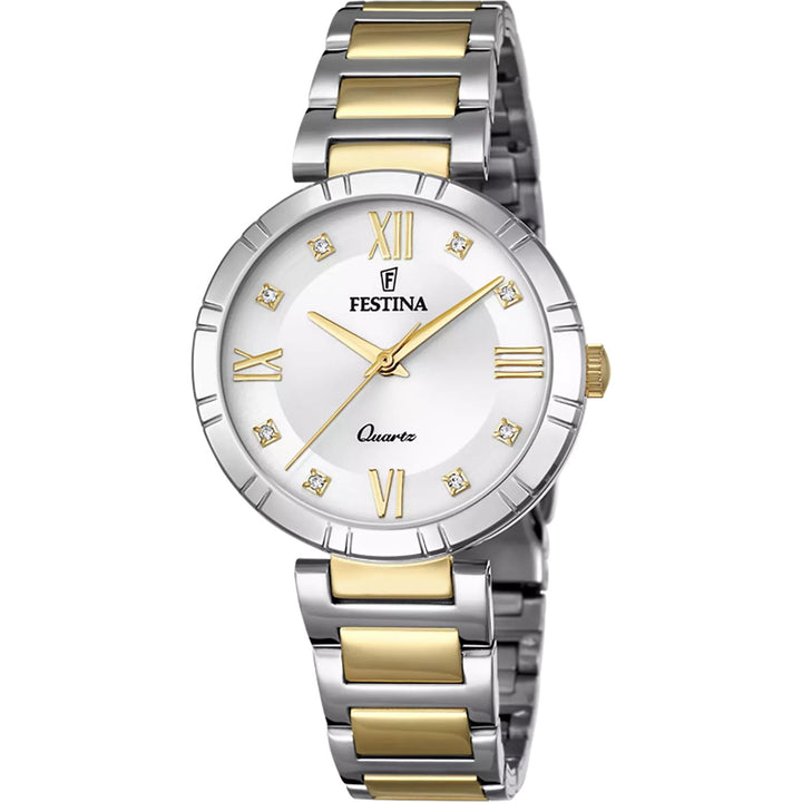 Orologio Donna Festina Quarzo Acciaio Bicolore Oro Zirconi F16937/A