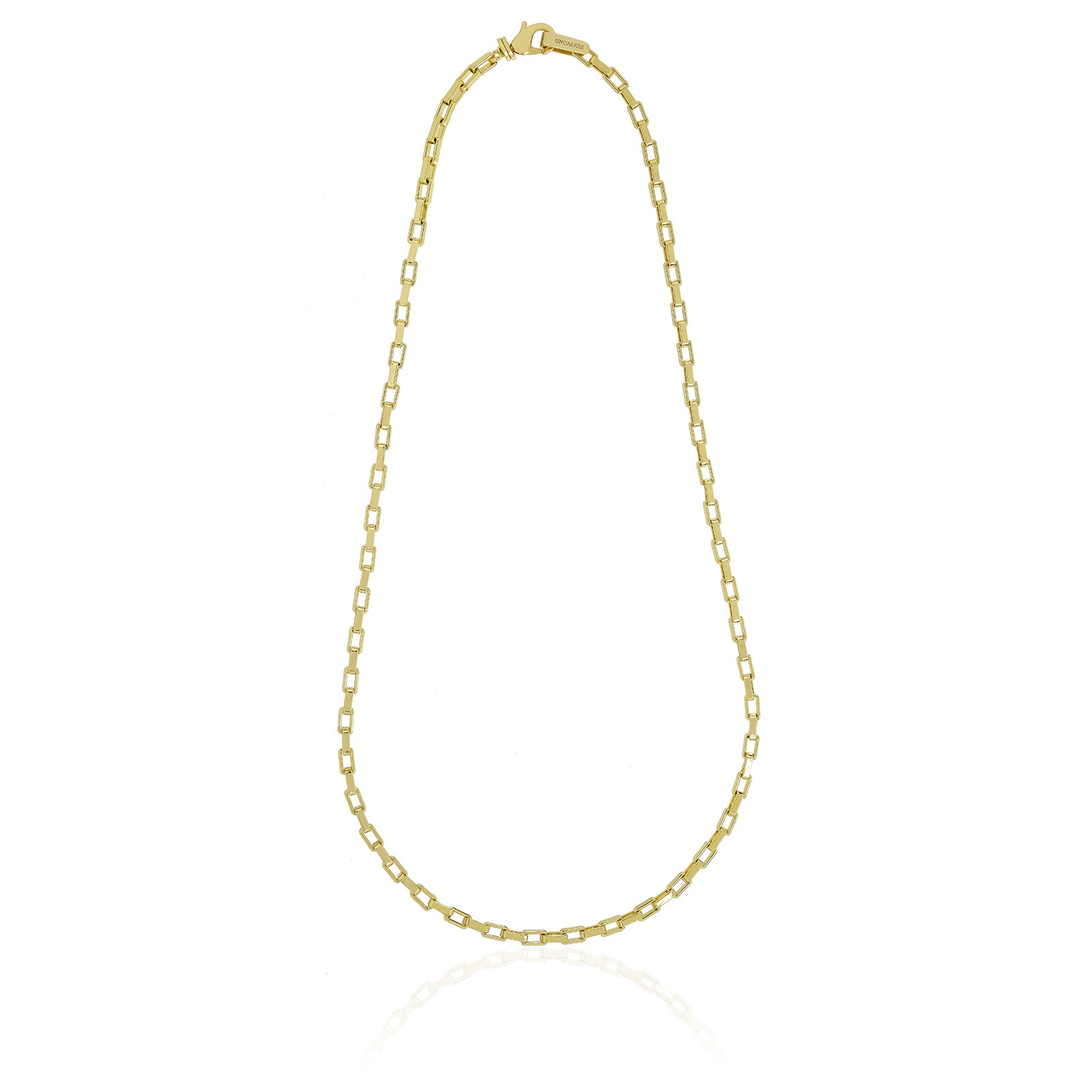 Collana Uomo Unoaerre Acciaio dorato Maglia Catena Forzatina 560844