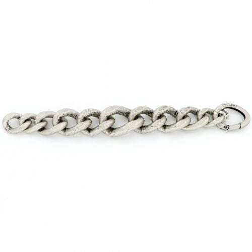 Bracciale Donna Unoaerre Bronzo Argentato Satinato Maglia Groumetta Maxi 502832