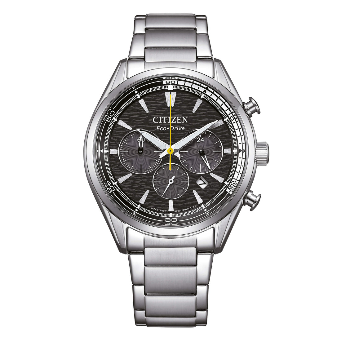 Orologio Uomo Citizen Nero Eco-Drive Cronografo Acciaio Data CA4700-50E