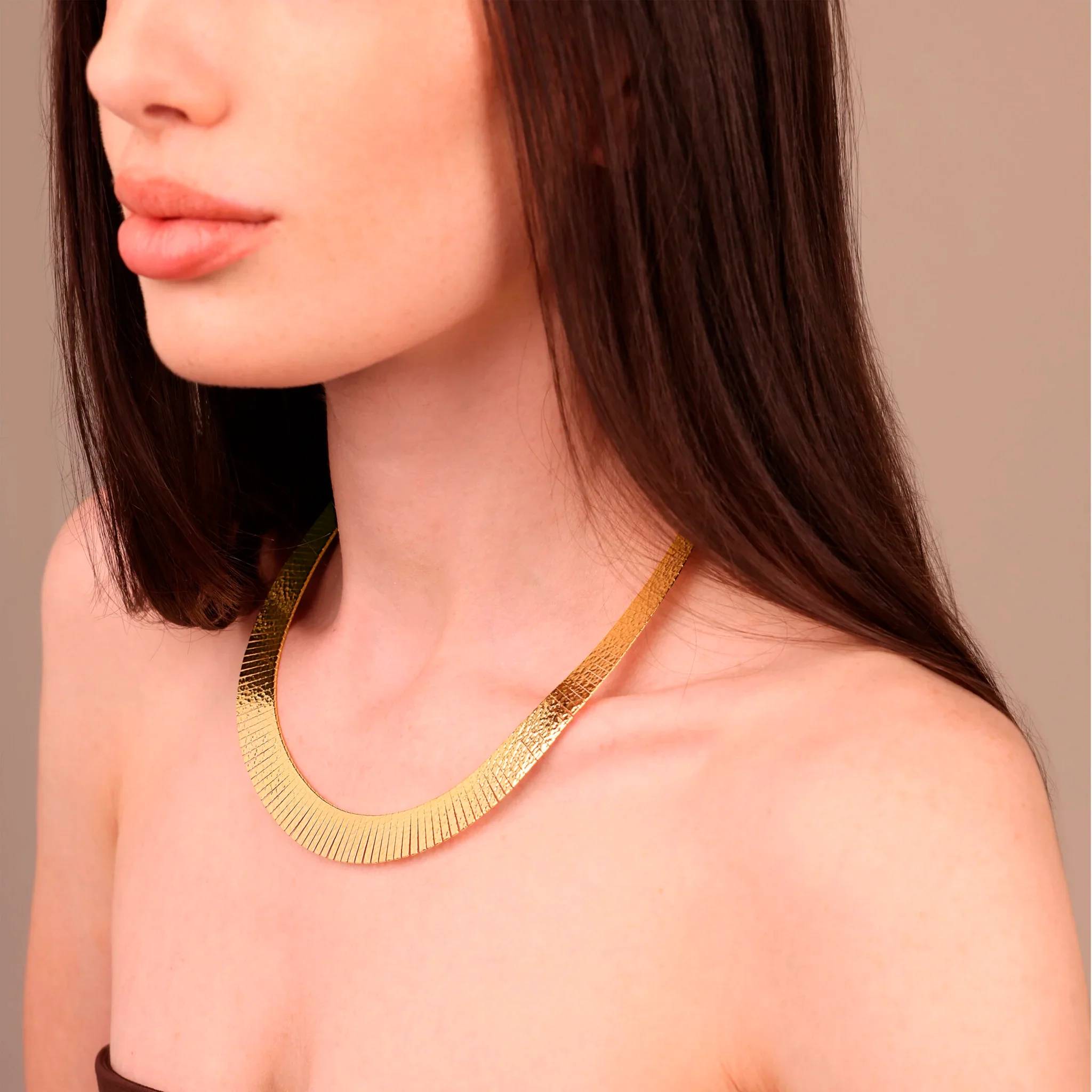 Collana Donna Etrusca Cleopatra Lega Golden Oro Giallo 18 KT WSET00926.YG