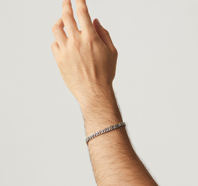 Bracciale Uomo Giovanni Raspini Argento 925 Catena Maglia Grumetta Piccola 11344