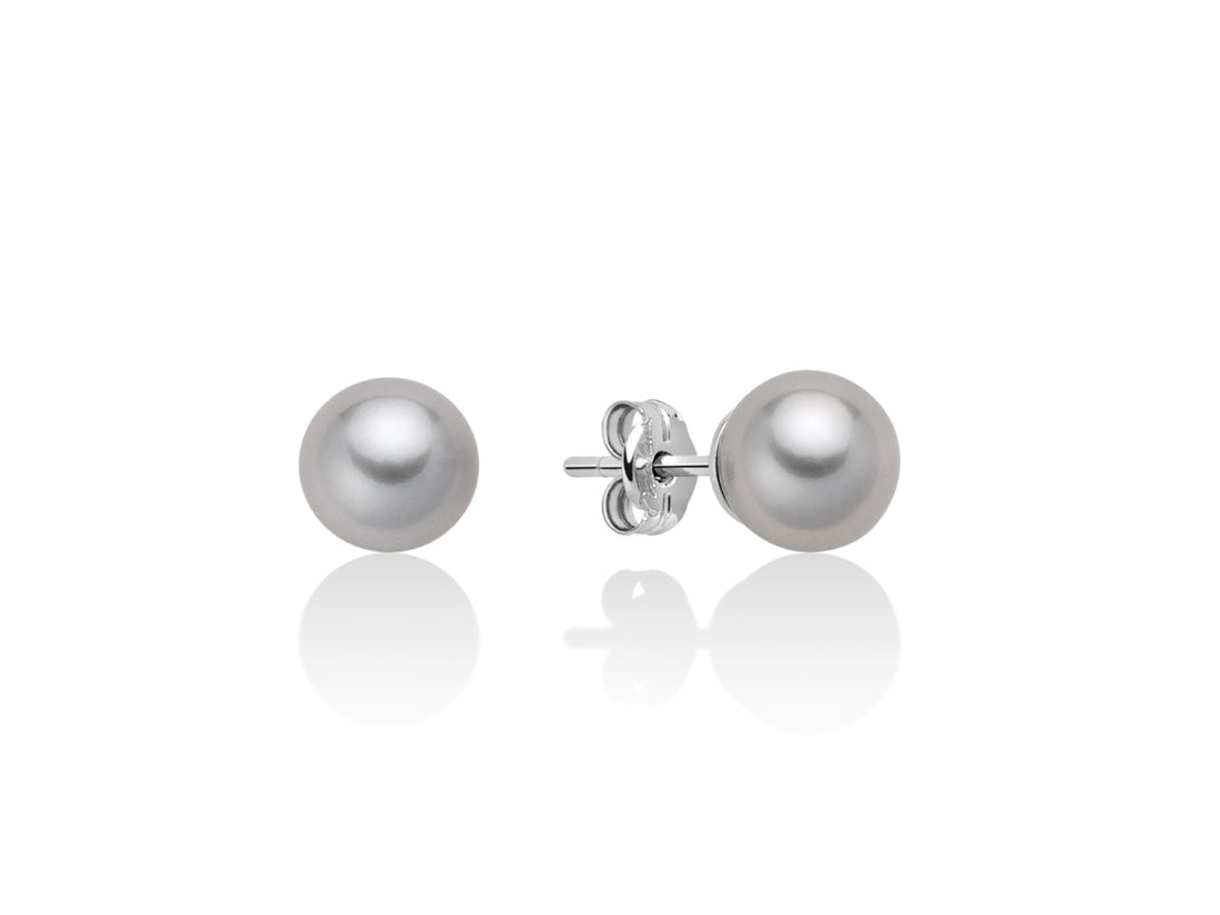 Orecchini Donna Miluna Oro Bianco 18 KT Perla Grigia 7-7,5 mm PPN775BGMV