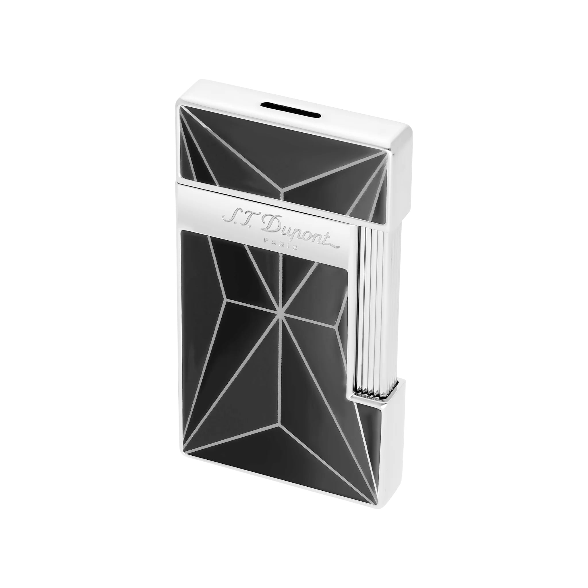 Accendino Uomo Dupont MaxiJet Slimmy Acciaio Smalto Nero 028070