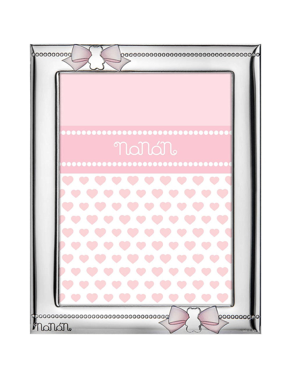Cornice Argento Bambino Nanan rosa cm 13X18 NCO0016