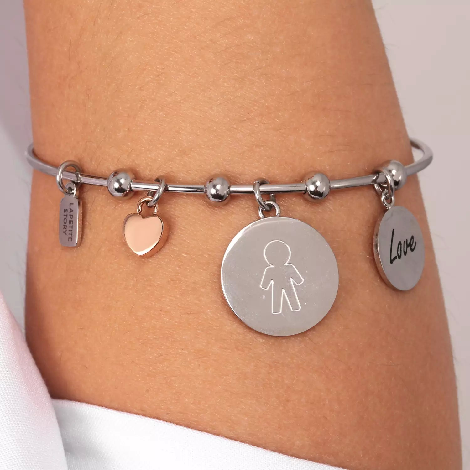 Bracciale Donna La Petite Story Acciaio Con Charm Story Family LPS05ASF27