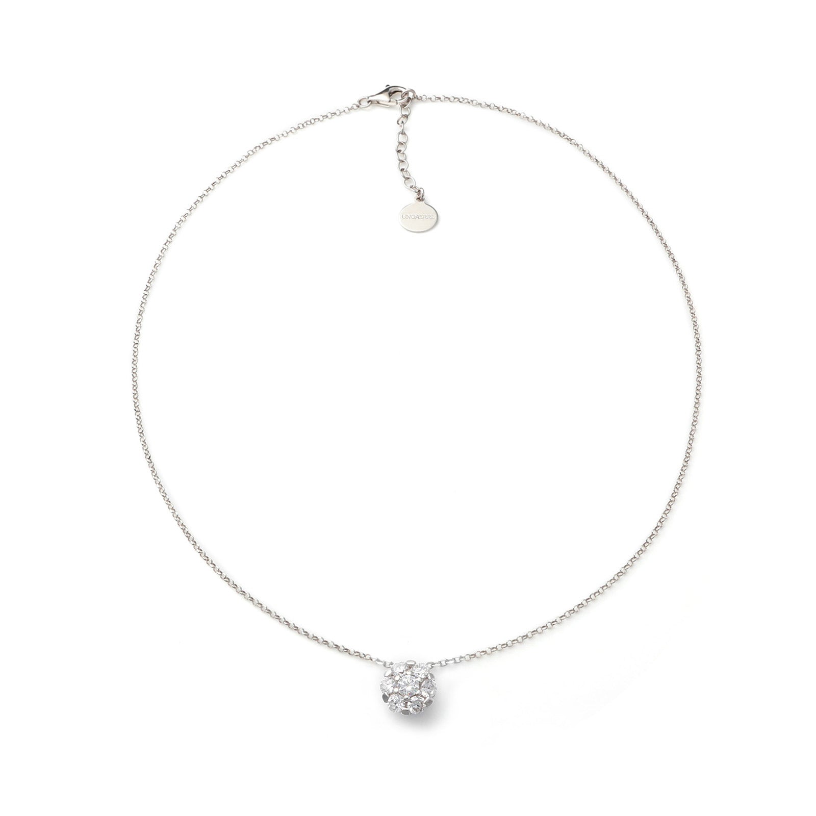 Collana Donna Unoaerre Argento 925 fiore Zirconi Bianchi 564922