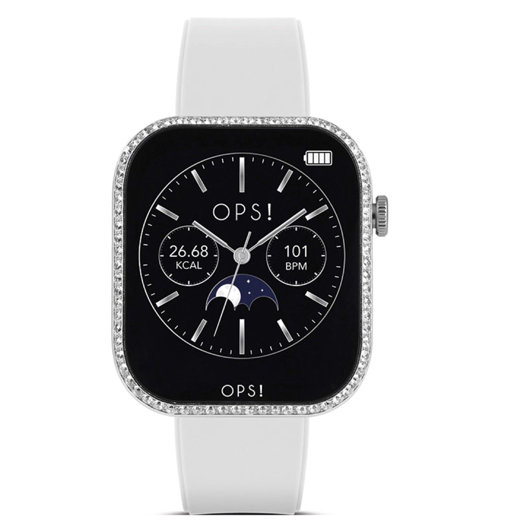 Orologio Donna Ops Smartwatch Call Pro Diamonds Zirconi Bianchi OPSSW-62