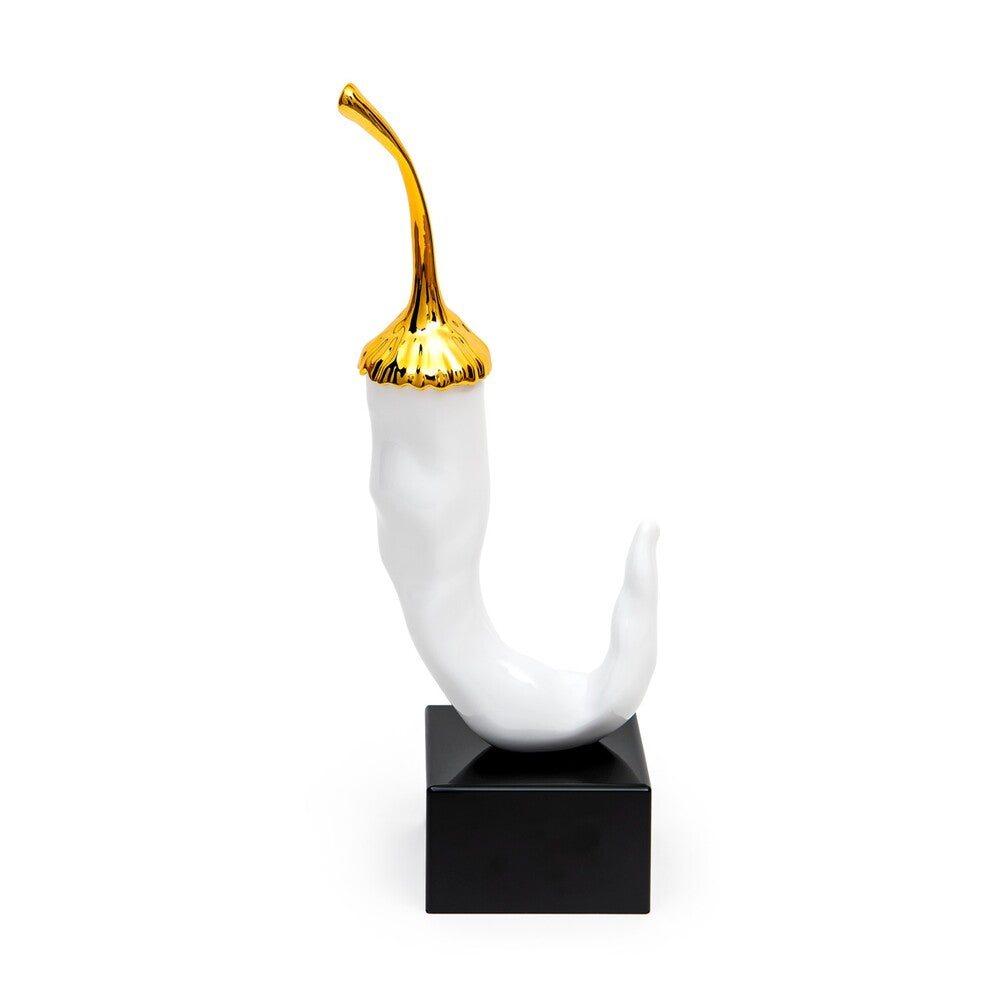 Peperoncino  Sequenze Colore bianca Base quadrata nera 10 Cm BPP0302