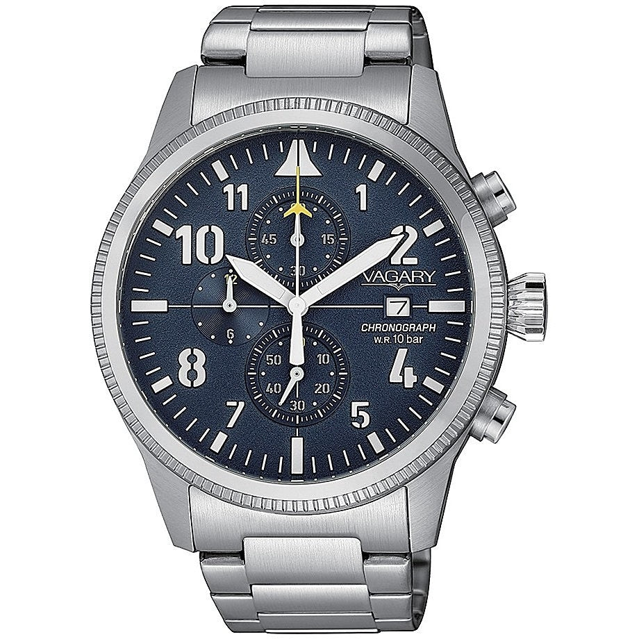 Orologio uomo Cronografo Vagary By Citizen Flyboy cinturino Acciaio VA1-111-71