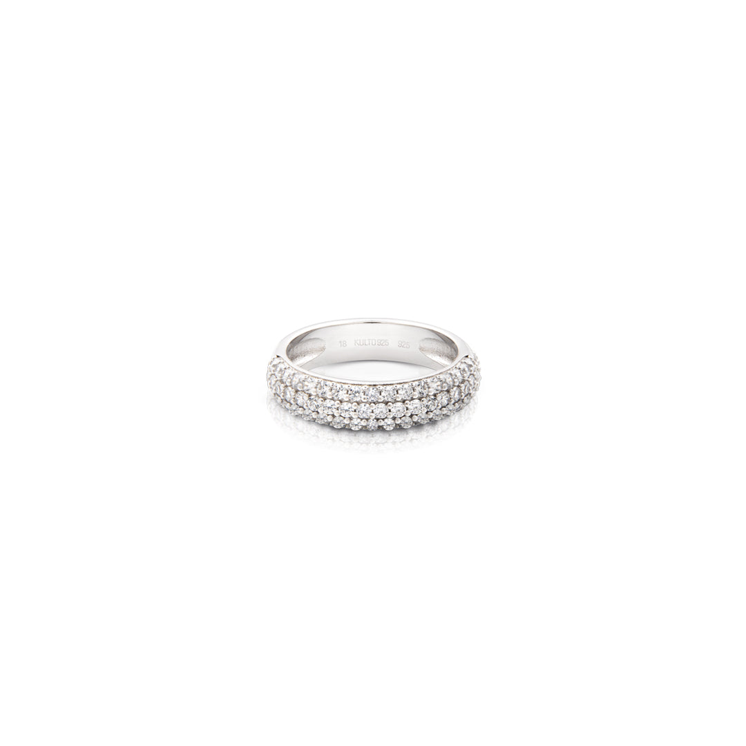 Anello Donna Kulto Argento 925 Zirconi Veretta Fascia KR925-015-14