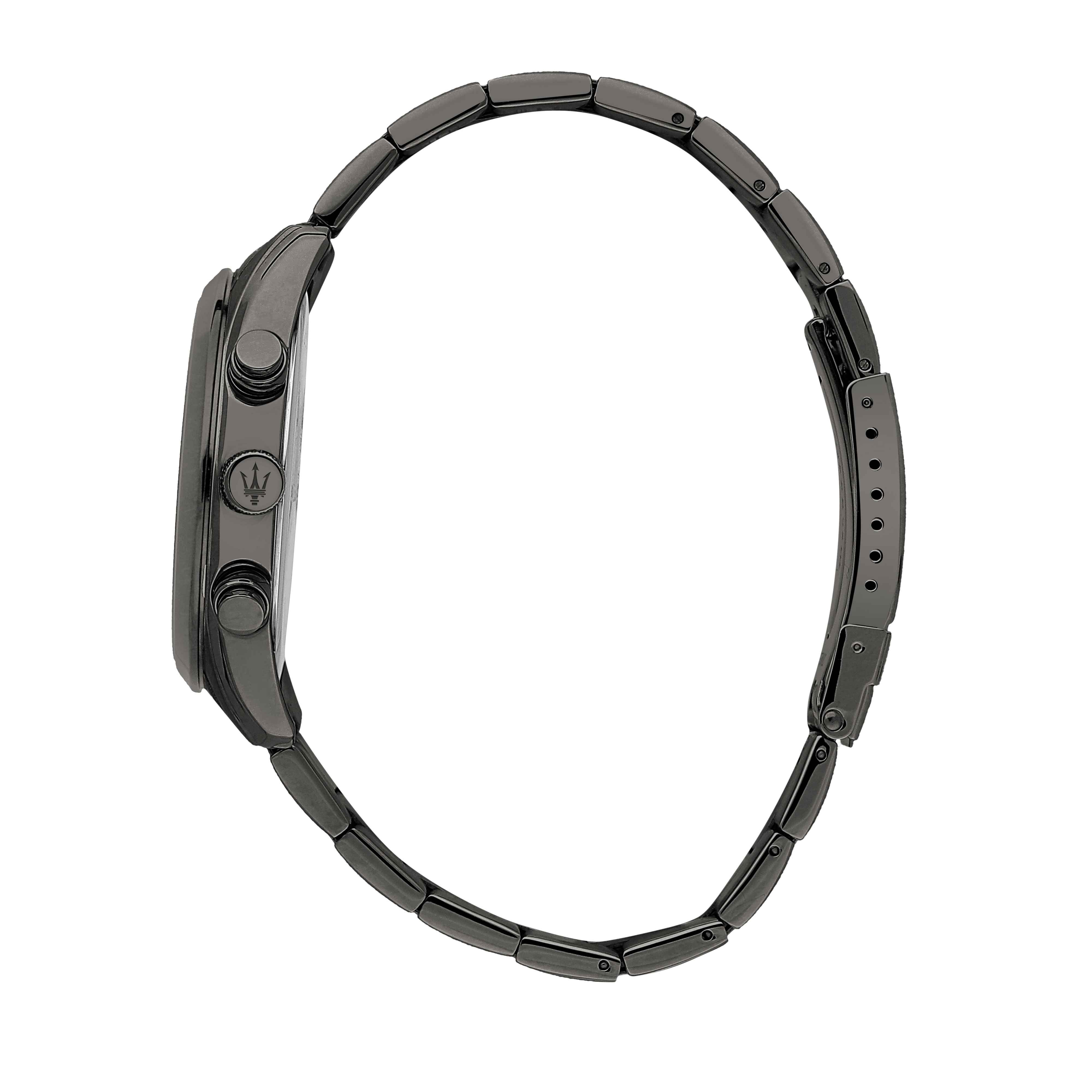 Orologio Uomo Maserati Acciaio Nero Lucido Quarzo Cronografo Data Rosè R8853151001