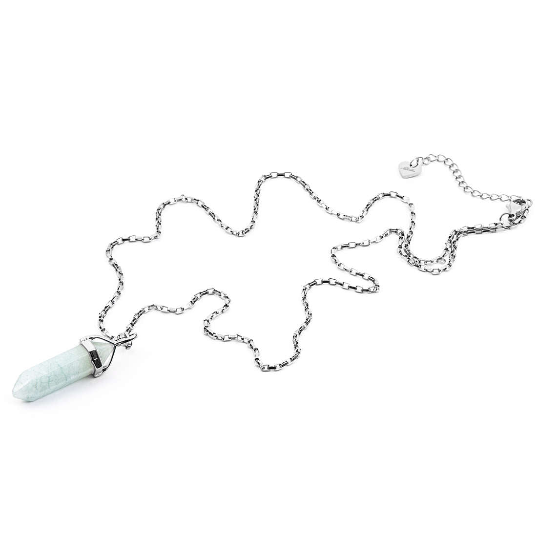 Collana Donna Acciaio 4US Cesare Paciotti con pietra verde 4UCL3952W