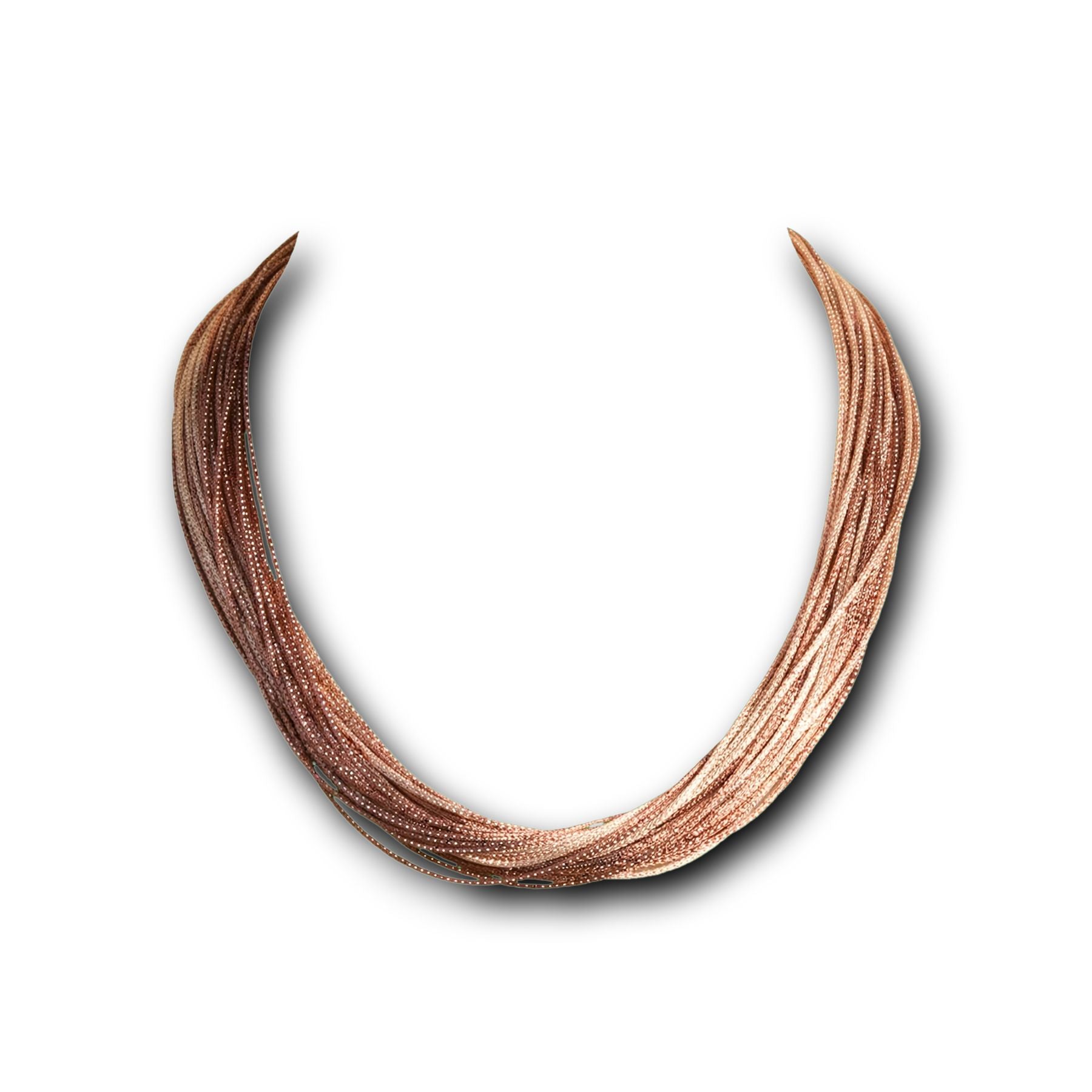 Collana Donna Borsari Rugiada Argento 925 Filato Metallico Rosè CL-RUG08GP