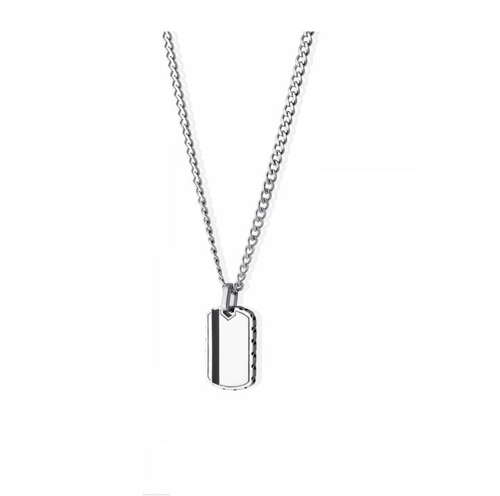 Collana Uomo Liu Jo Acciaio con targhetta rettangolare MLJ583