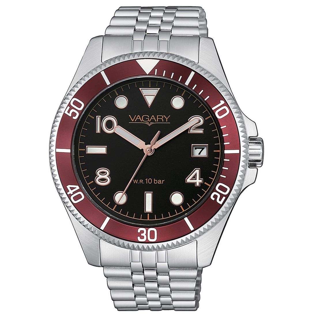 Orologio uomo solo tempo Vagary By Citizen Acqua cinturino jubilee VD5-015-53