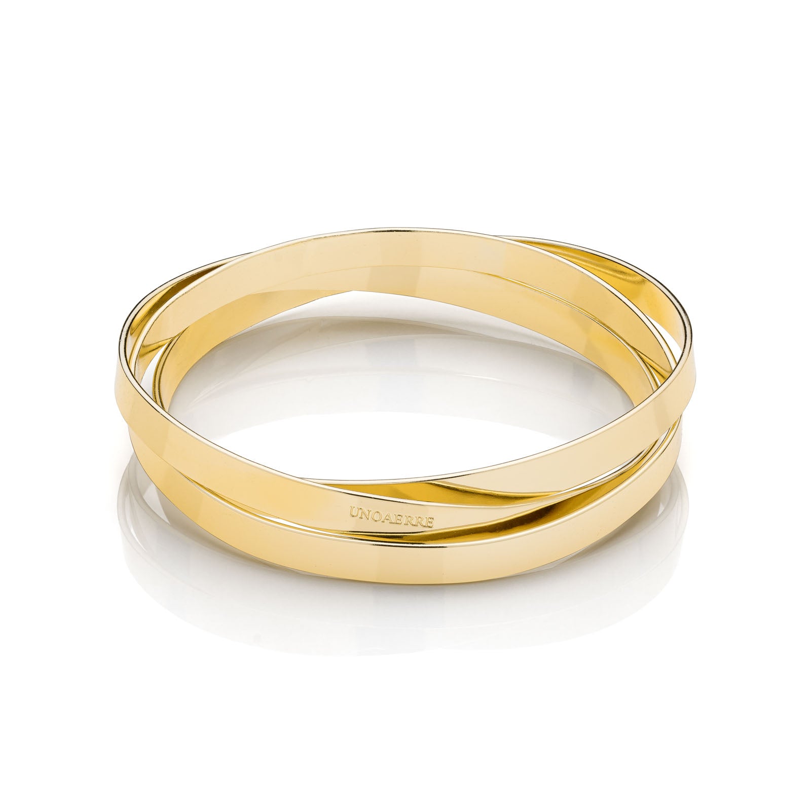 Bracciale Donna Unoaerre Rigido Bronzo Dorato tre fili Lux  555894
