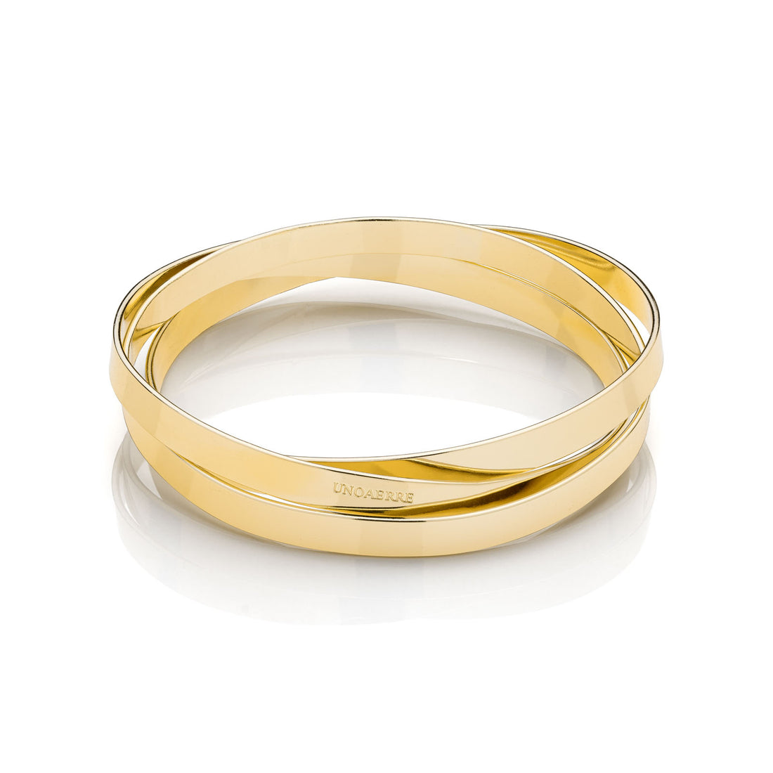 Bracciale Donna Unoaerre Rigido Bronzo Dorato tre fili Lux  555894