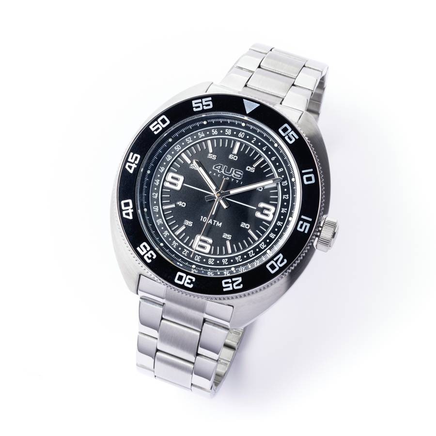 Orologio Uomo 4US Cesare Paciotti Nero Quarzo Solo Tempo Acciaio T4ST428