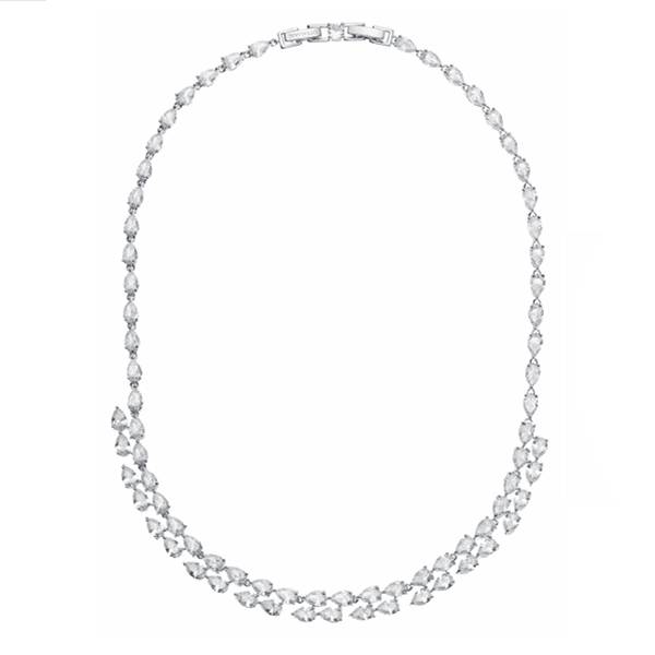 Collana Donna Ottaviani Cristalli Bianchi Placcata Oro 501228C