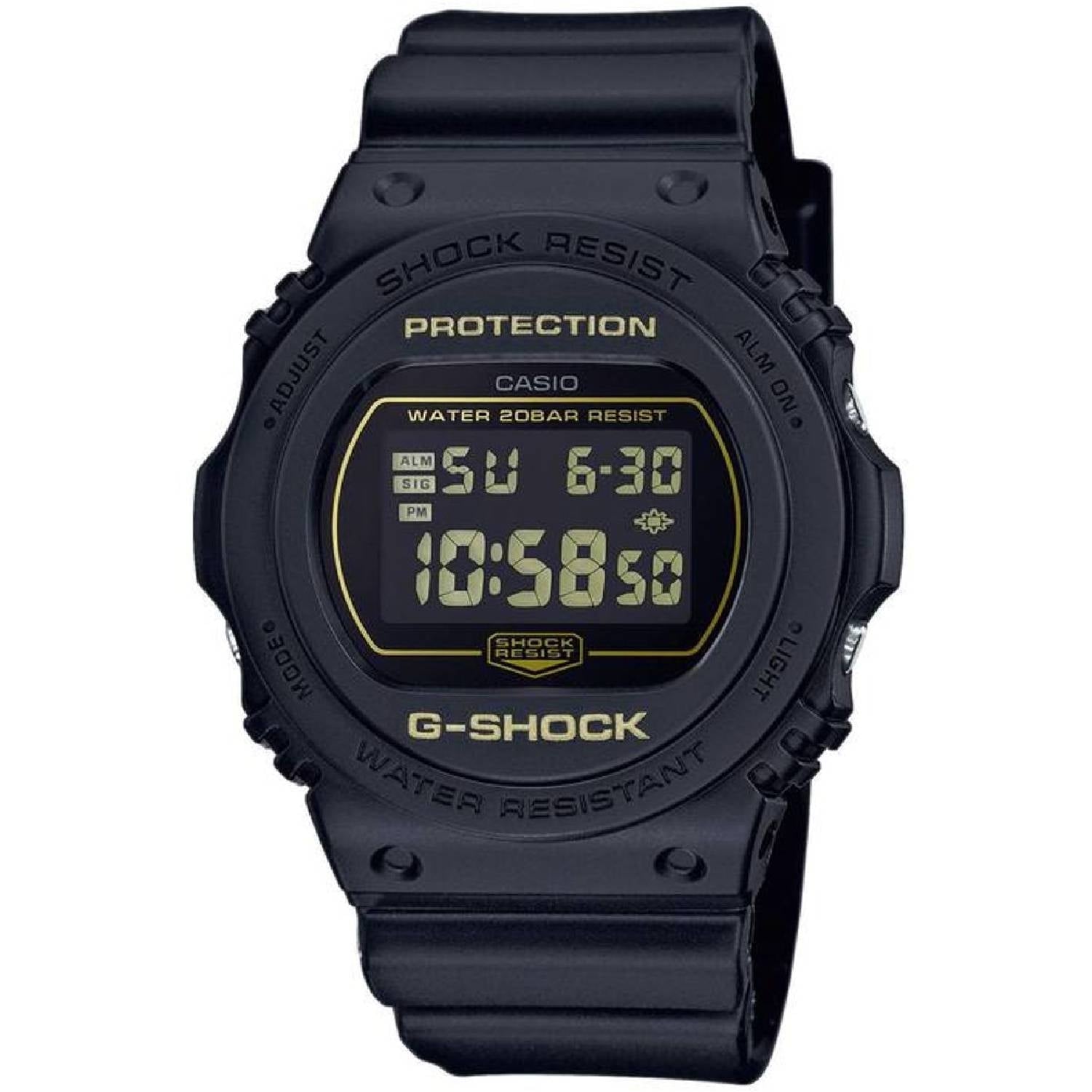 Orologio Uomo Casio G-Shock DW-5700BBM-1ER Digitale Nero Giallo Cronografo Quarz