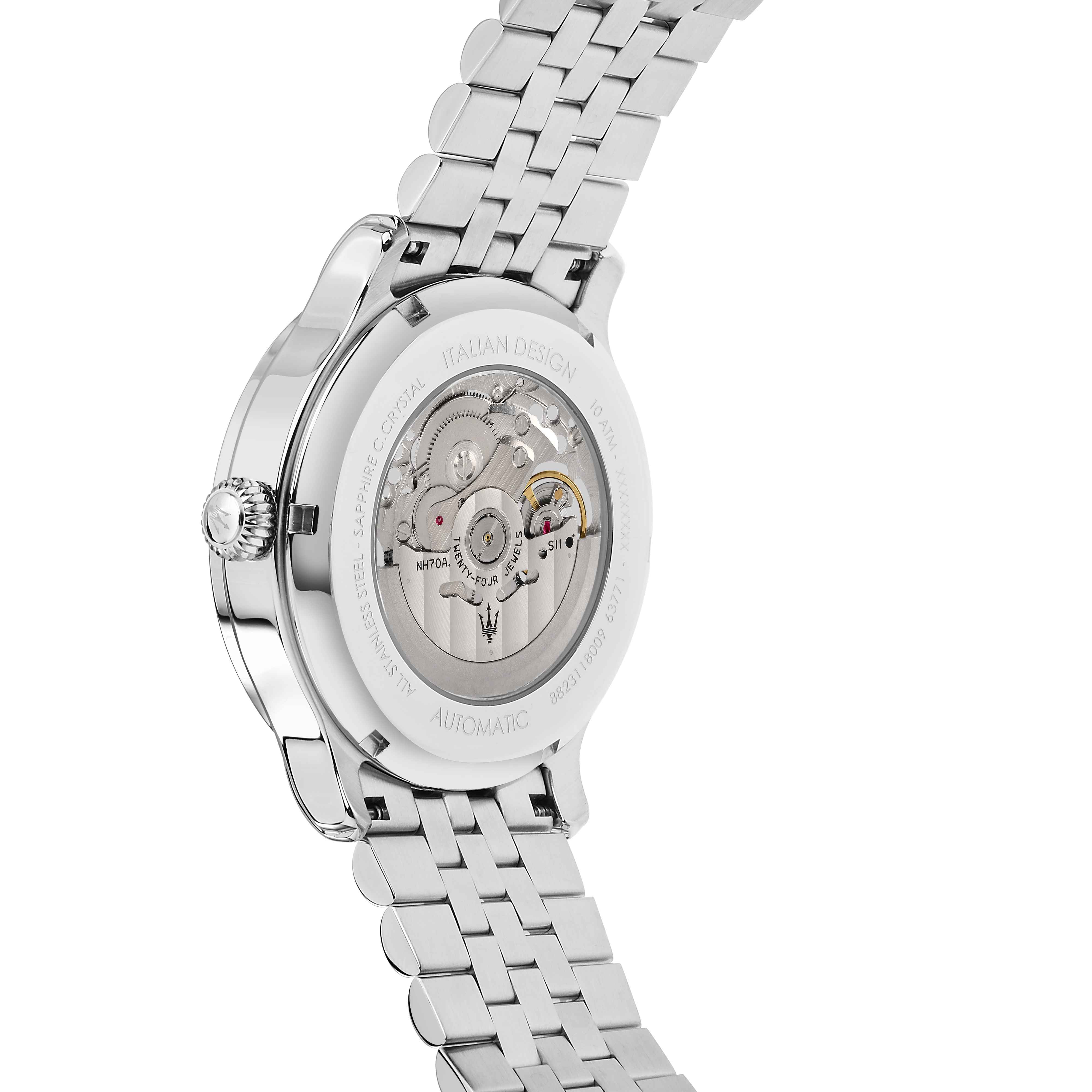 Orologio Uomo Maserati Acciaio Open Heart Blu Automatico Solo Tempo R8823118009