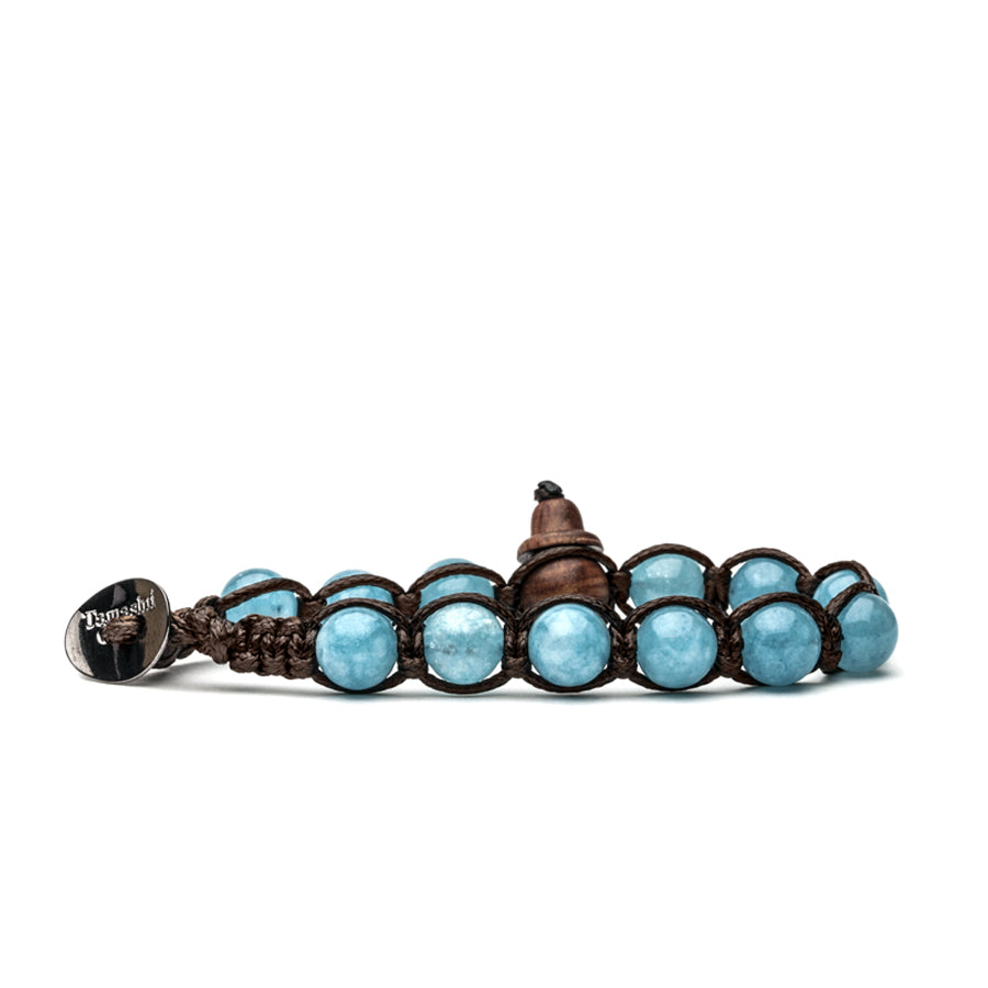 Bracciale Uomo Tamashii Pietra Giada Blue Sky Biglie Porta Fortuna BHS900-196
