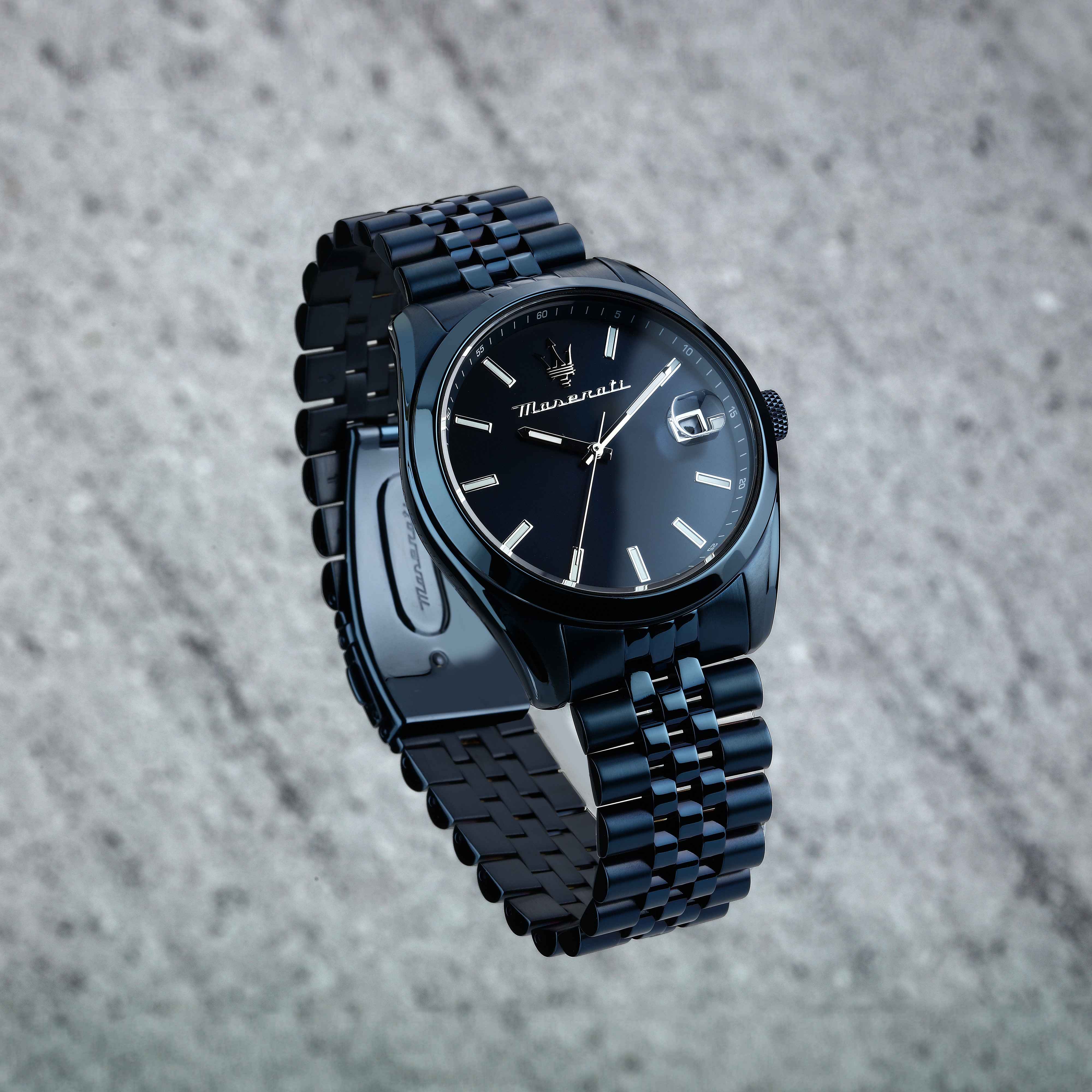 Orologio Uomo Maserati Acciaio PVD Blu Quarzo Solo Tempo Rosè Data R8853151016