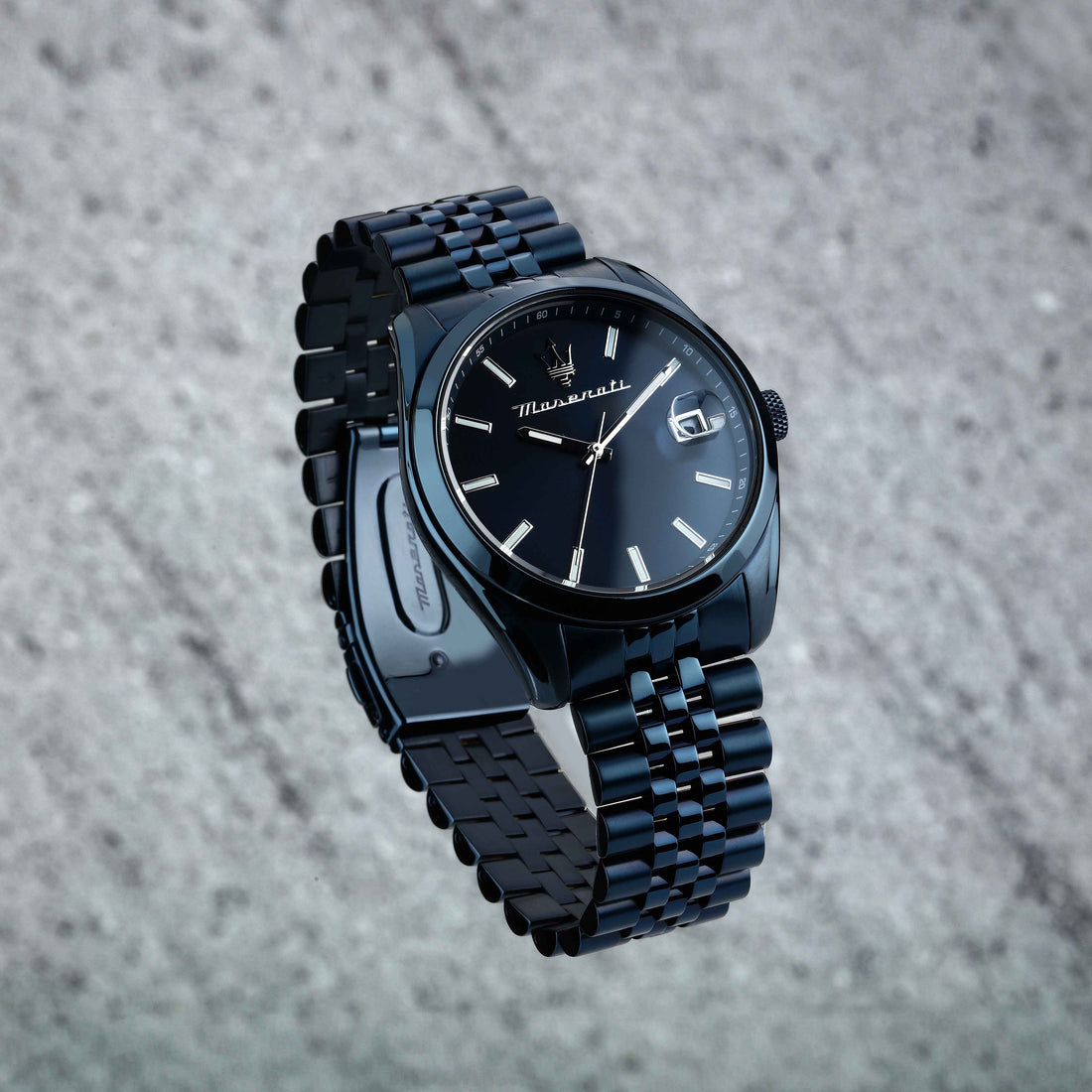 Orologio Uomo Maserati Acciaio PVD Blu Quarzo Solo Tempo Rosè Data R8853151016