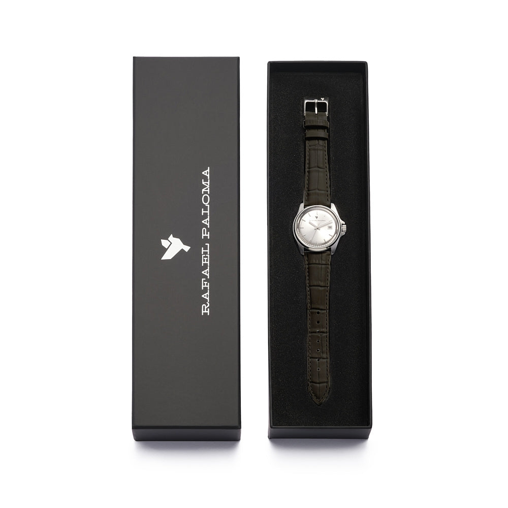 Orologio Uomo Acciaio  e cinturino pelle ORP009003