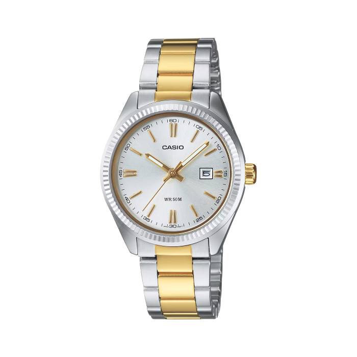 Orologio Donna Acciaio Casio Quarzo Bicolore Data LTP-1302PSG-7AVEG
