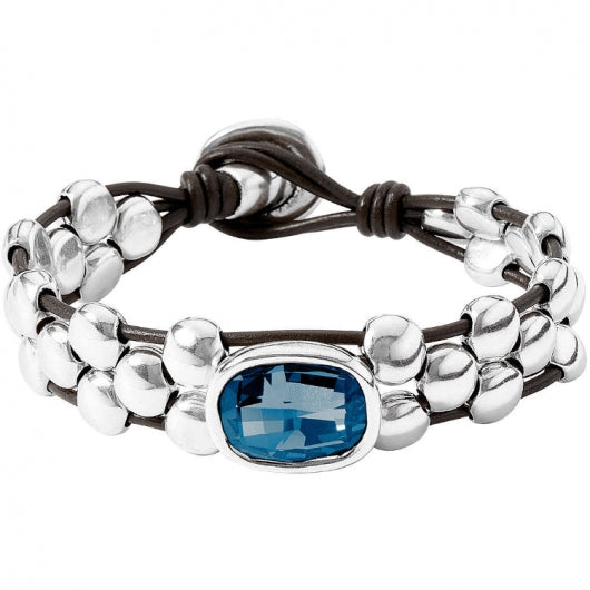 Bracciale Donna Uno De 50 Color Argento Con Cristallo Swarovski Blu