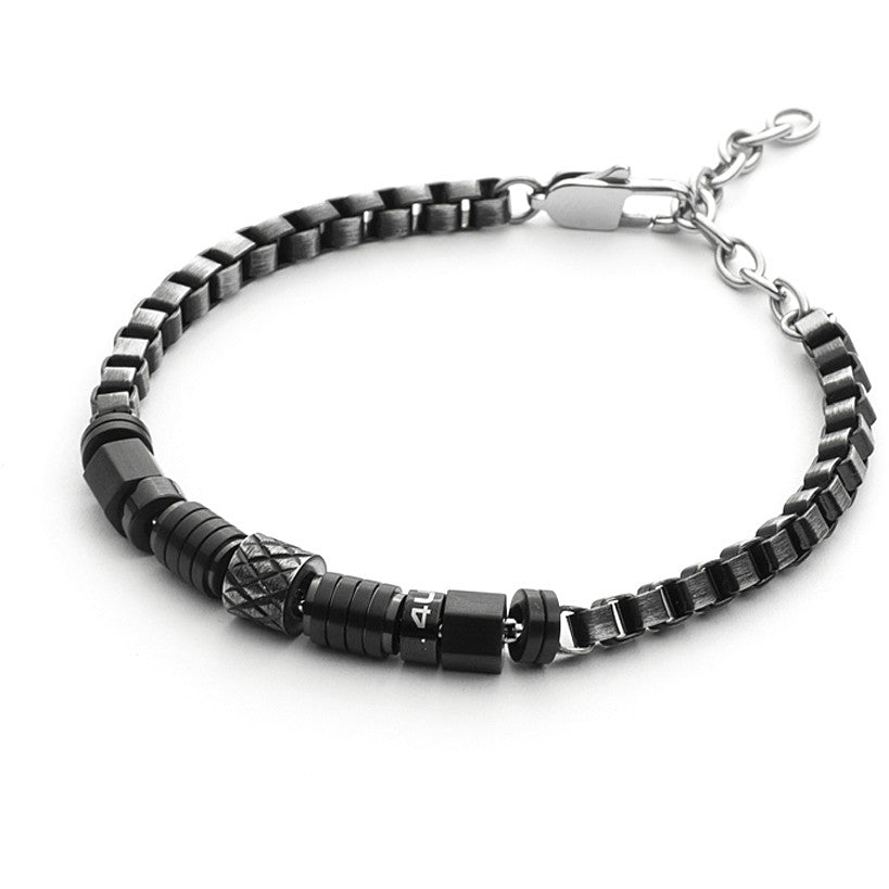 Bracciale Uomo 4US Cesare Paciotti Acciaio Nero 4UBR3787