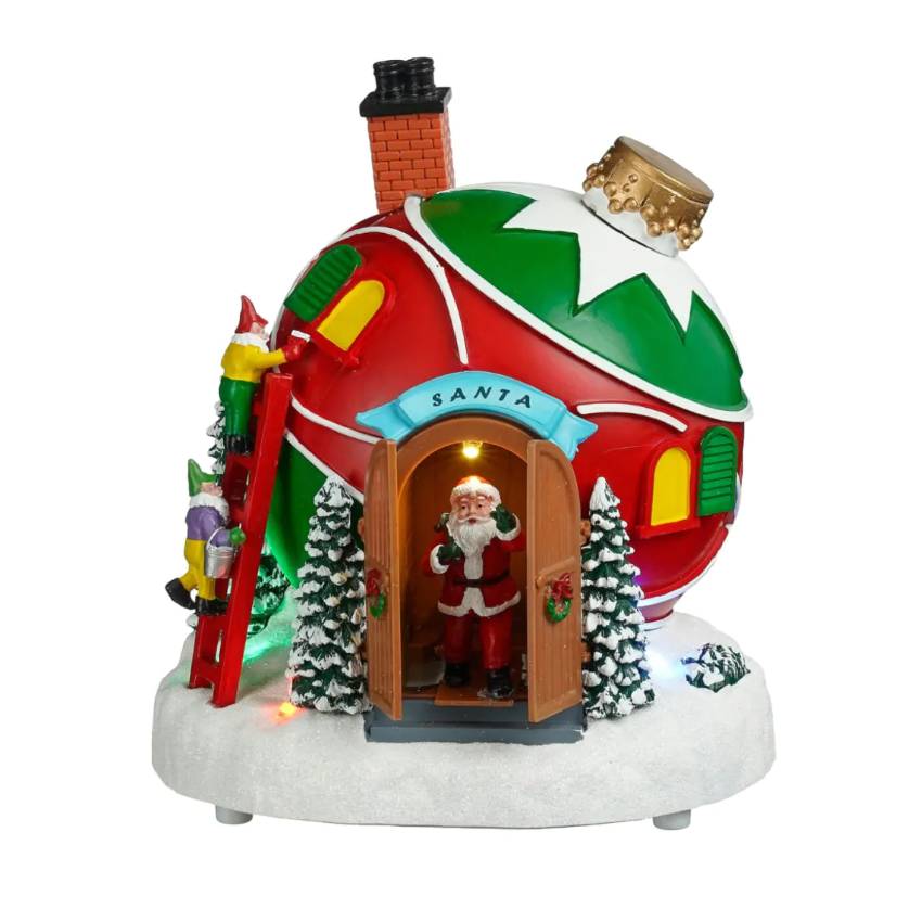 Palla Di Natale Luville Babbo Natale Luci 1179580