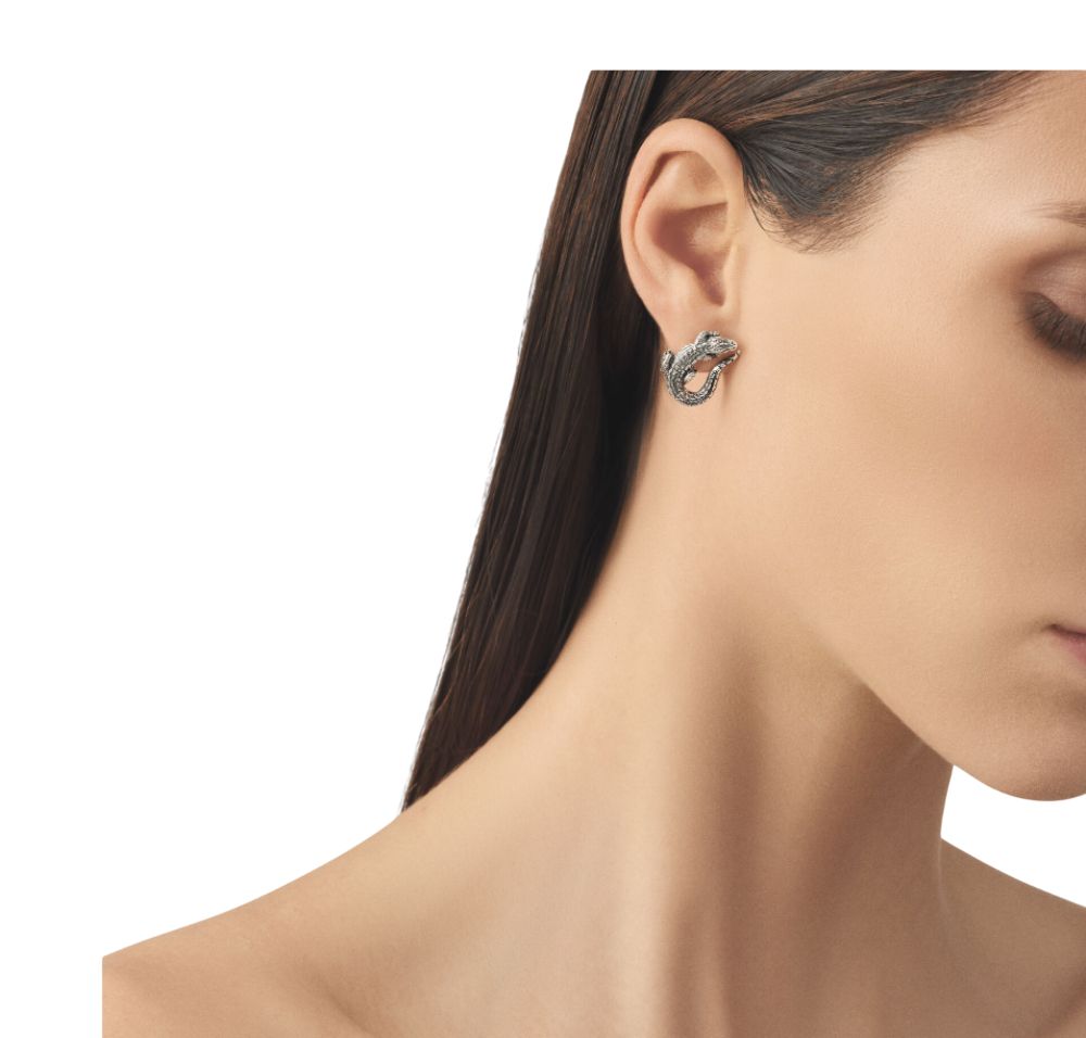 Orecchini Donna Giovanni Raspini Argento 925 Coccodrillo 12267