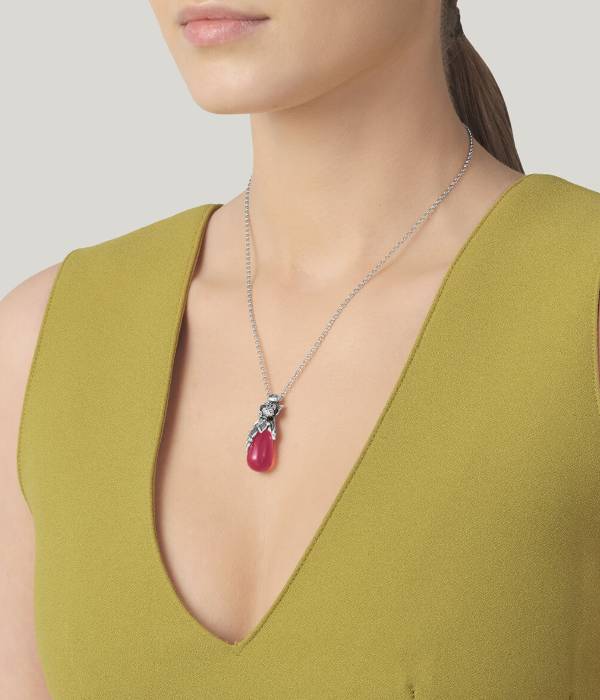 Collana Donna Giovanni Raspini Argento 925 Goccia Peonie 12420