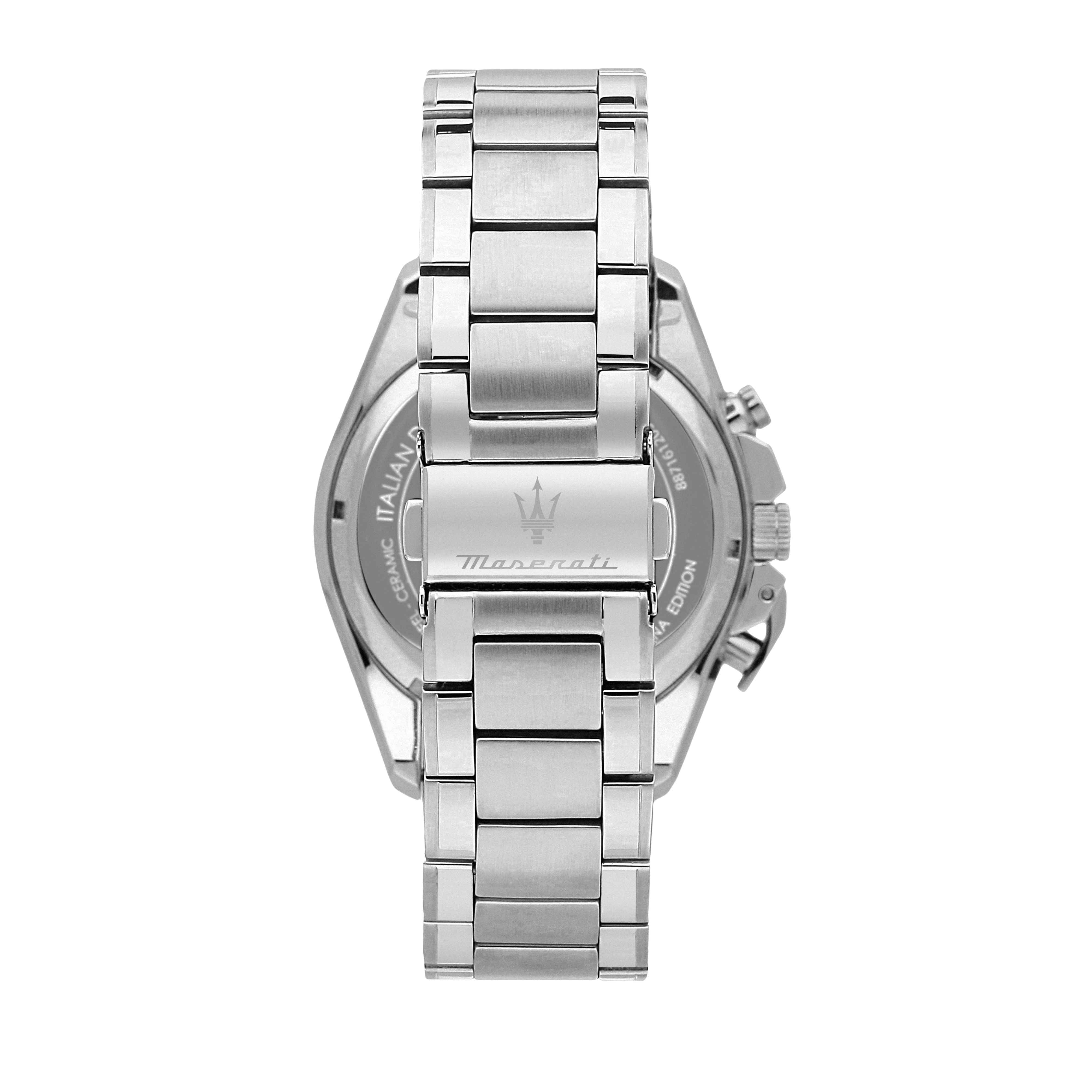 Orologio Uomo Maserati Set Box Bracciale Acciaio Quarzo Cronografo Blu R8871612039