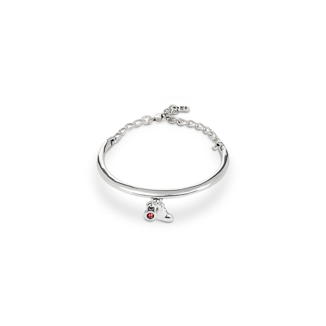 Bracciale Donna Uno De 50 Semirigido Cristallo Rosso Cuore PUL2209MTL0000U