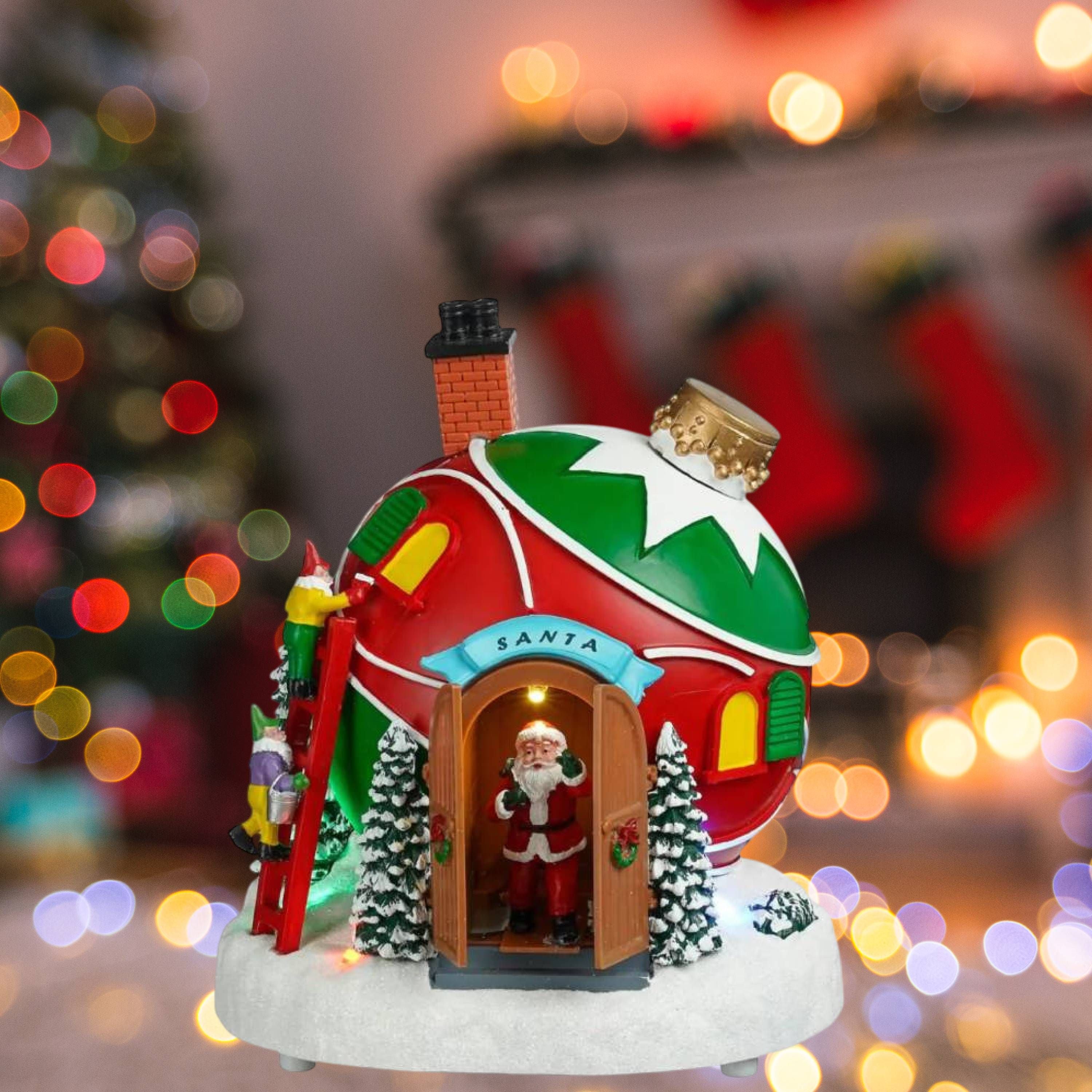 Palla Di Natale Luville Babbo Natale Luci 1179580