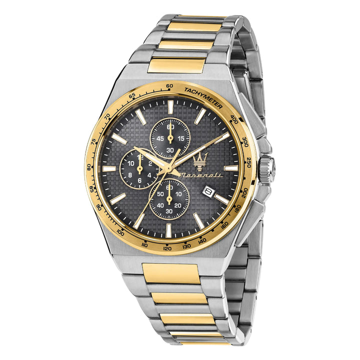 Orologio Uomo Maserati Acciaio Lucido Quarzo Grigio crono Data R8873653002