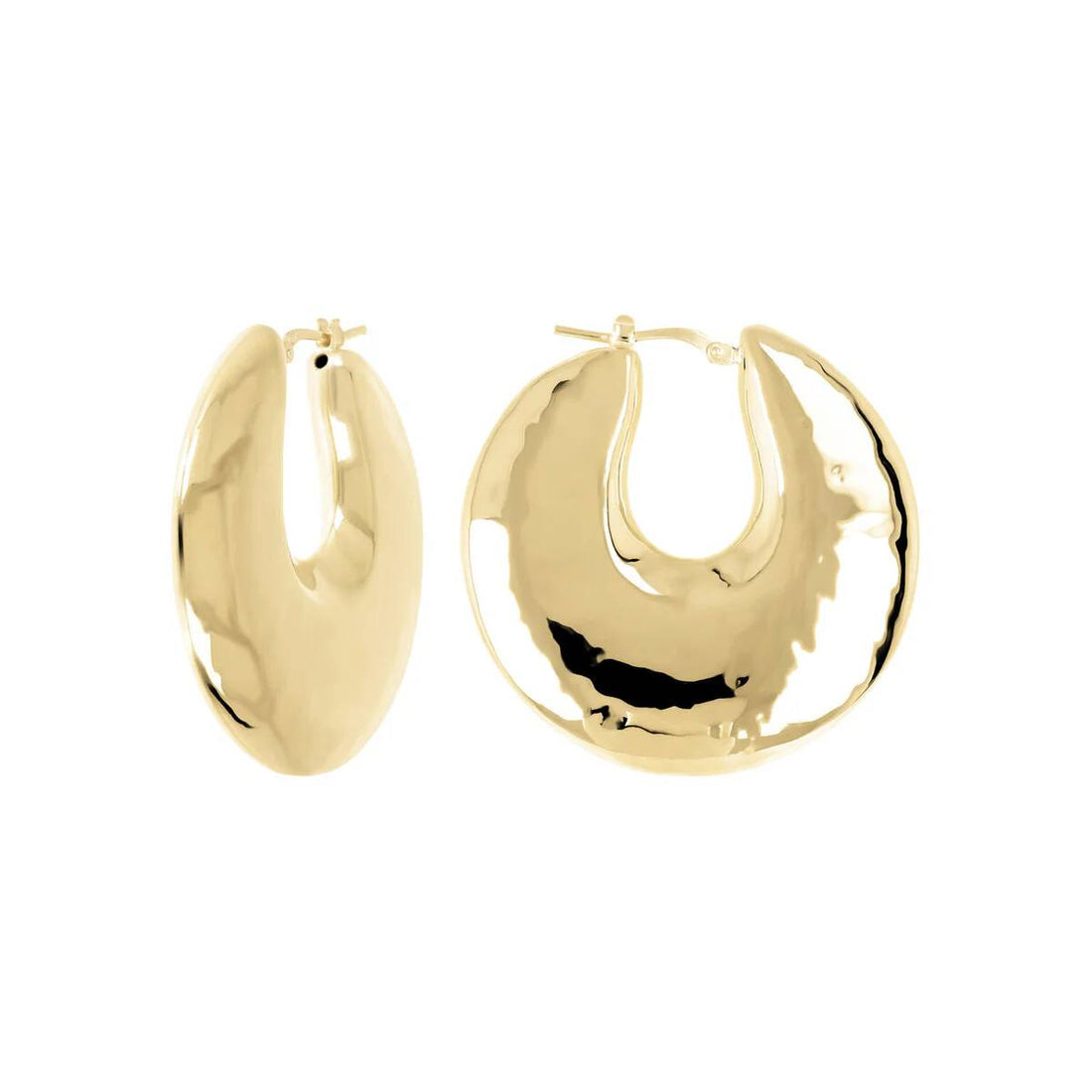 Orecchini Donna Etrusca Cerchio Bronzo Dorato Martellati WSET00660.YG