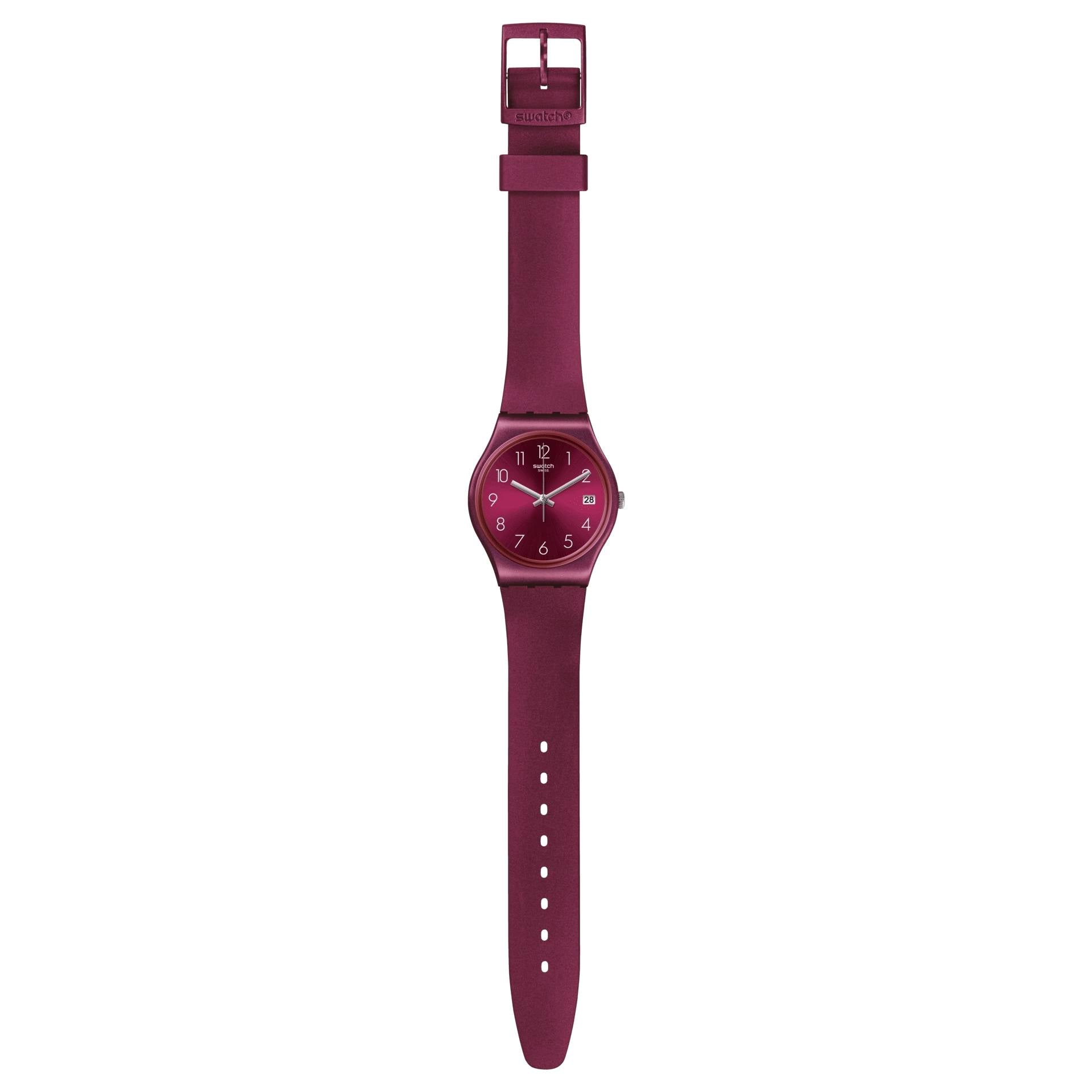 Orologio Donna Bambina Swatch Redbaya Magenta Quarzo Data GR405