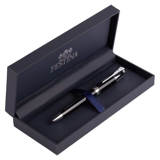 Penna Uomo Festina Acciaio Nero Logo Biro FWS4110/A