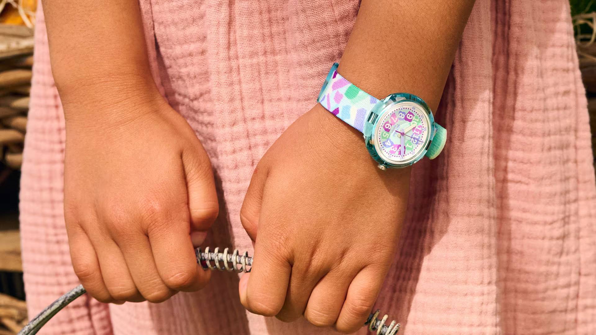 Orologio Bambina Swatch Flik Flak Confetti Chaos Turchese ZFPNP150