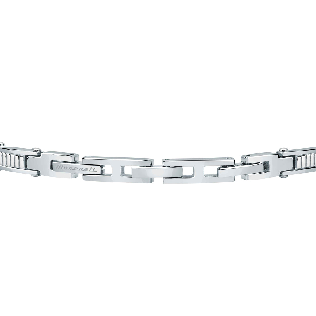 Bracciale Uomo Maserati Semirigido Acciaio Bicolore Targhetta Logo Rosè JM421ATK17