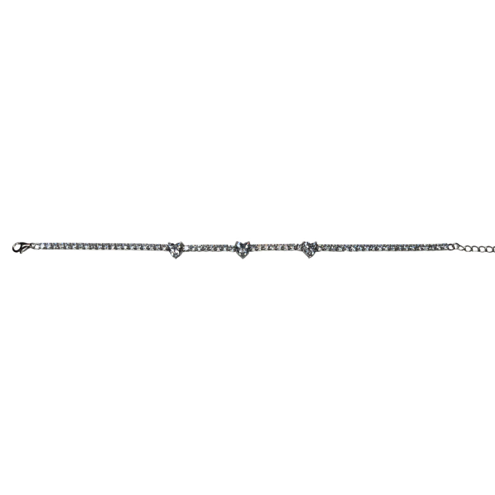 Bracciale Donna Re Mida Tennis Argento 925 Zirconi Cuore Bianco Tennis-38